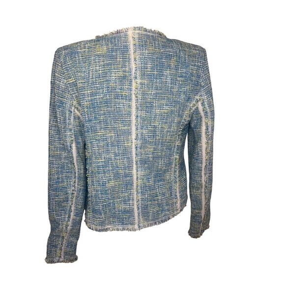 HallHuber Blazer Tweed Jacket Ladies size 36 Blue Color - Picture 7 of 9